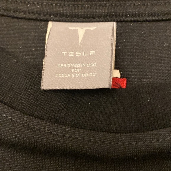 Tesla Men’s Sweatshirt Black LARGE Crewneck - Picture 2 of 8